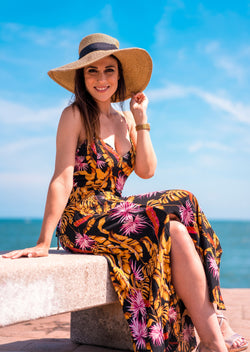 Women’s Tropical Print Maxi Dress