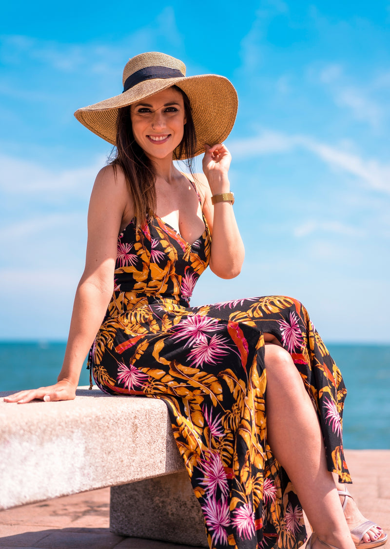 Coastal Drift Flutter-Sleeve Button Dress