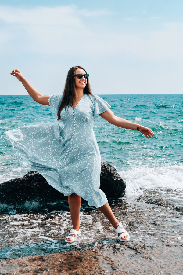 Frosted Aqua dress